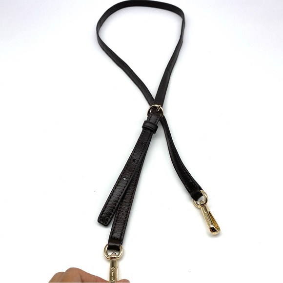 Coach Handbags - NEW COACH BROWN LEATHER GOLD BUCKLE LOGO CROSSBODY BAG STRAP ADJUSTABLE